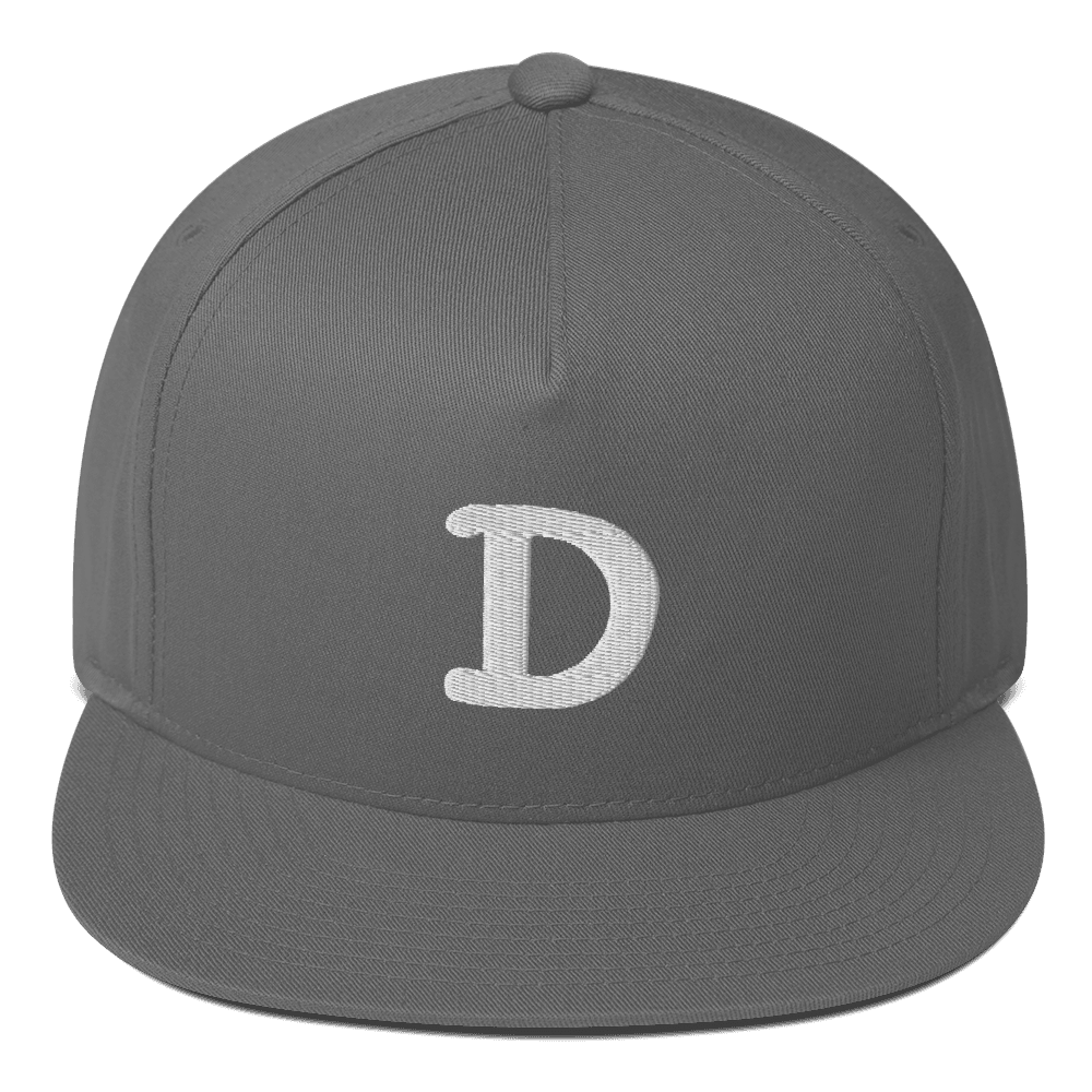 Detroit 'Old French D' Flat Bill Cap | White Embroidery - Circumspice Michigan