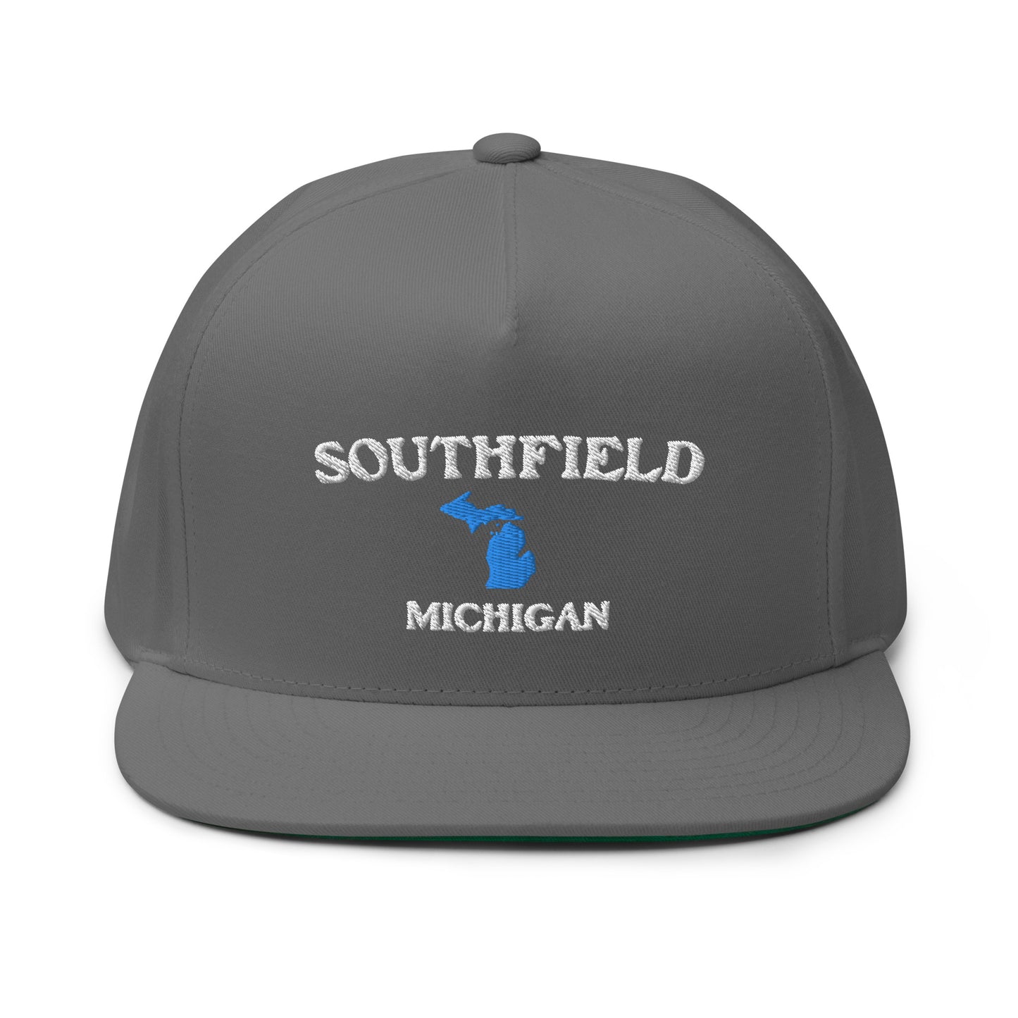 'Southfield Michigan' Flat Bill Snapback (w/ Michigan Outline)