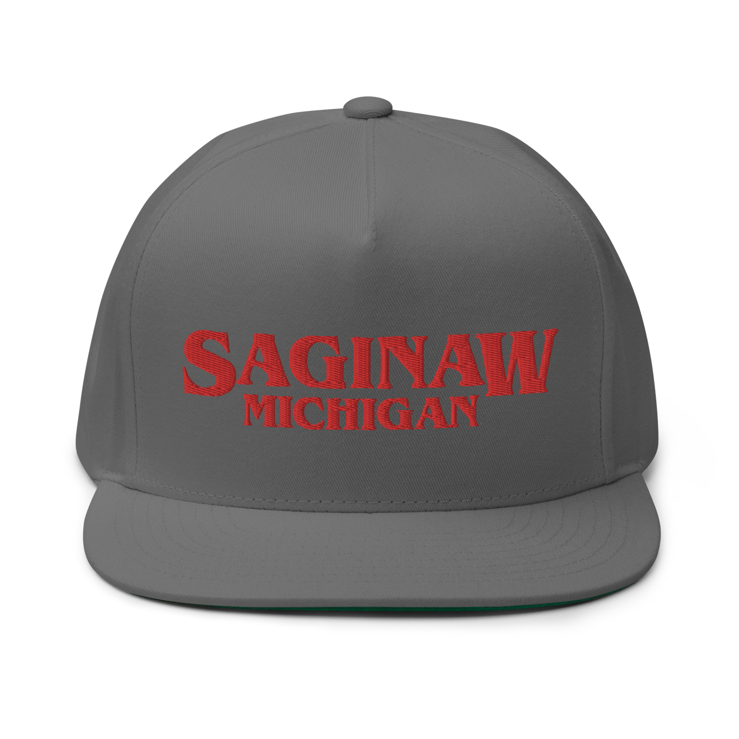 'Saginaw Michigan' Flat Bill Snapback (1980s Drama Parody)