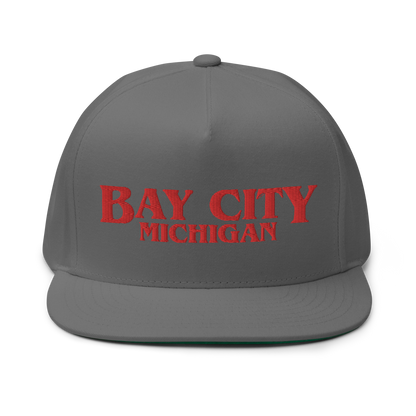 'Bay City Michigan' Flat Bill Snapback (1980s Drama Parody)