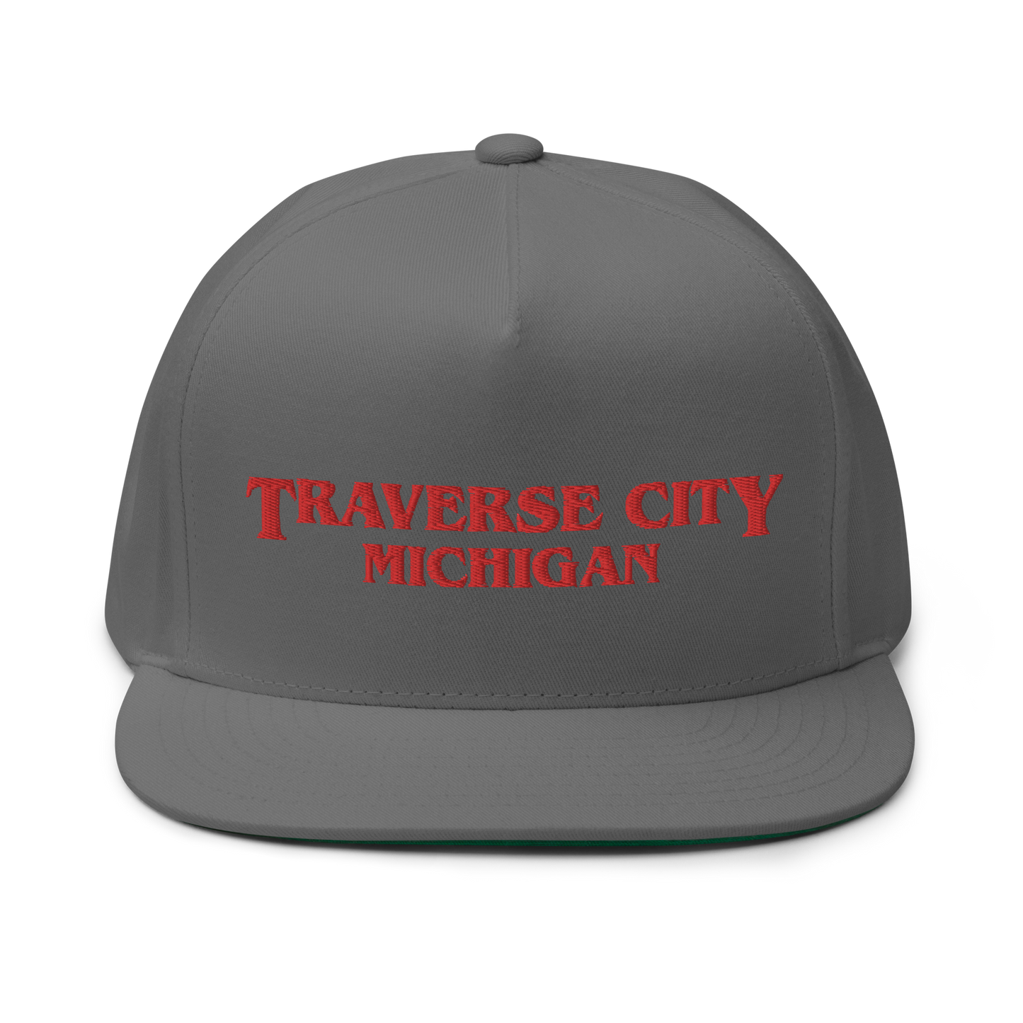 'Traverse City Michigan' Flat Bill Snapback (1980s Drama Parody)