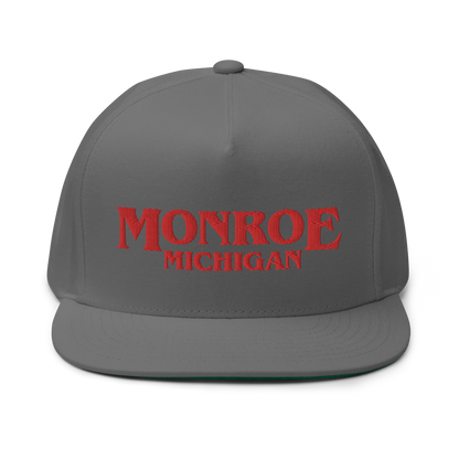 'Monroe Michigan' Flat Bill Snapback (1980s Drama Parody)