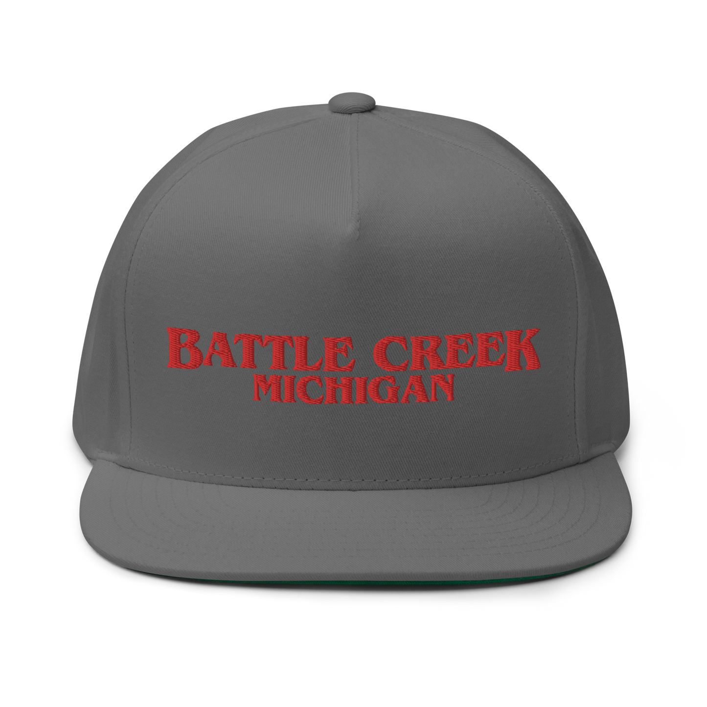 'Battle Creek Michigan' Flat Bill Snapback (1980s Drama Parody)