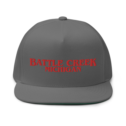 'Battle Creek Michigan' Flat Bill Snapback (1980s Drama Parody)