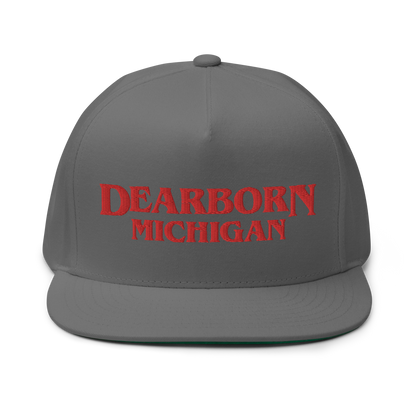 'Dearborn Michigan' Flat Bill Snapback (1980s Drama Parody)