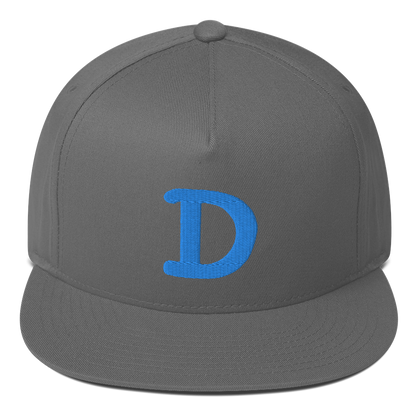 Detroit 'Old French D' Flat Bill Snapback | Azure Embroidery