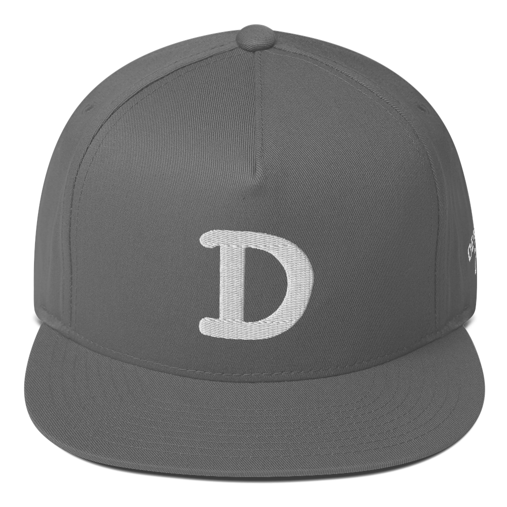 Detroit 'Old French D' Flat Bill Snapback (w/ Side Design)