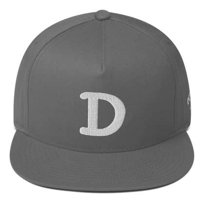 Detroit 'Old French D' Flat Bill Snapback (w/ Side Design)