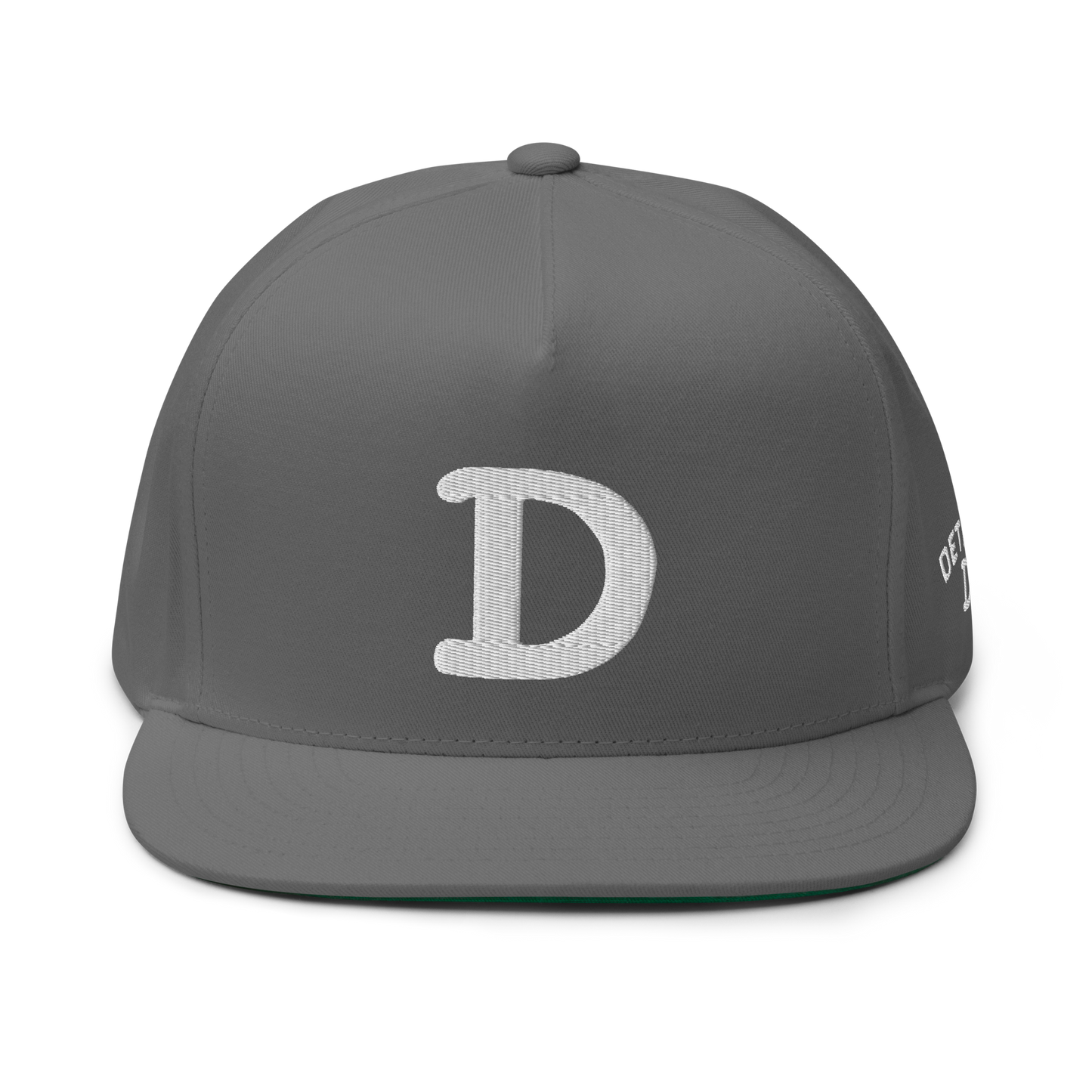 Detroit 'Old French D' Flat Bill Snapback (w/ Side Design)