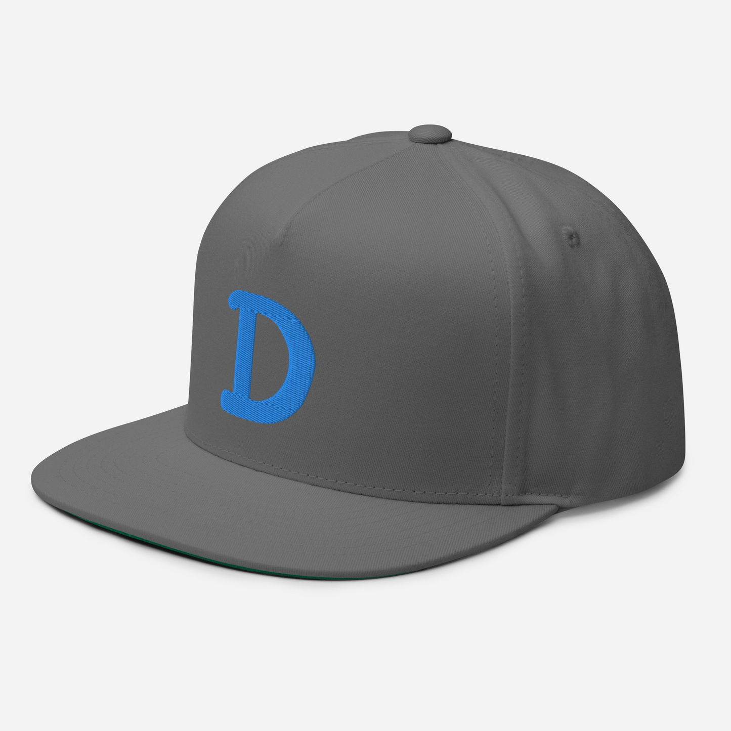 Detroit 'Old French D' Flat Bill Snapback | Azure Embroidery