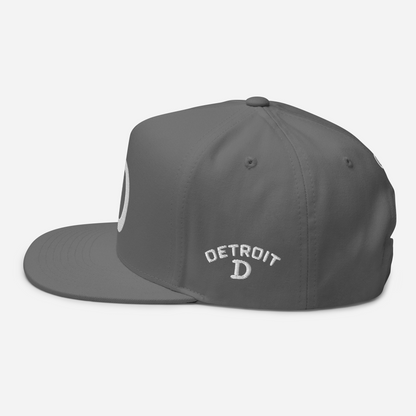 Detroit 'Old French D' Flat Bill Snapback (w/ Side Design)