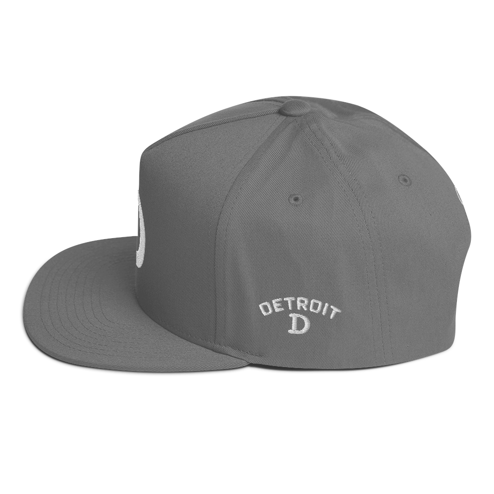 Detroit 'Old French D' Flat Bill Snapback (w/ Side Design)