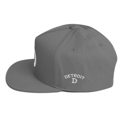 Detroit 'Old French D' Flat Bill Snapback (w/ Side Design)