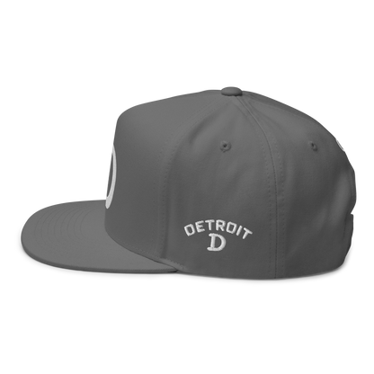 Detroit 'Old French D' Flat Bill Snapback (w/ Side Design)