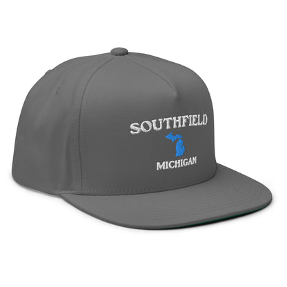 'Southfield Michigan' Flat Bill Snapback (w/ Michigan Outline)