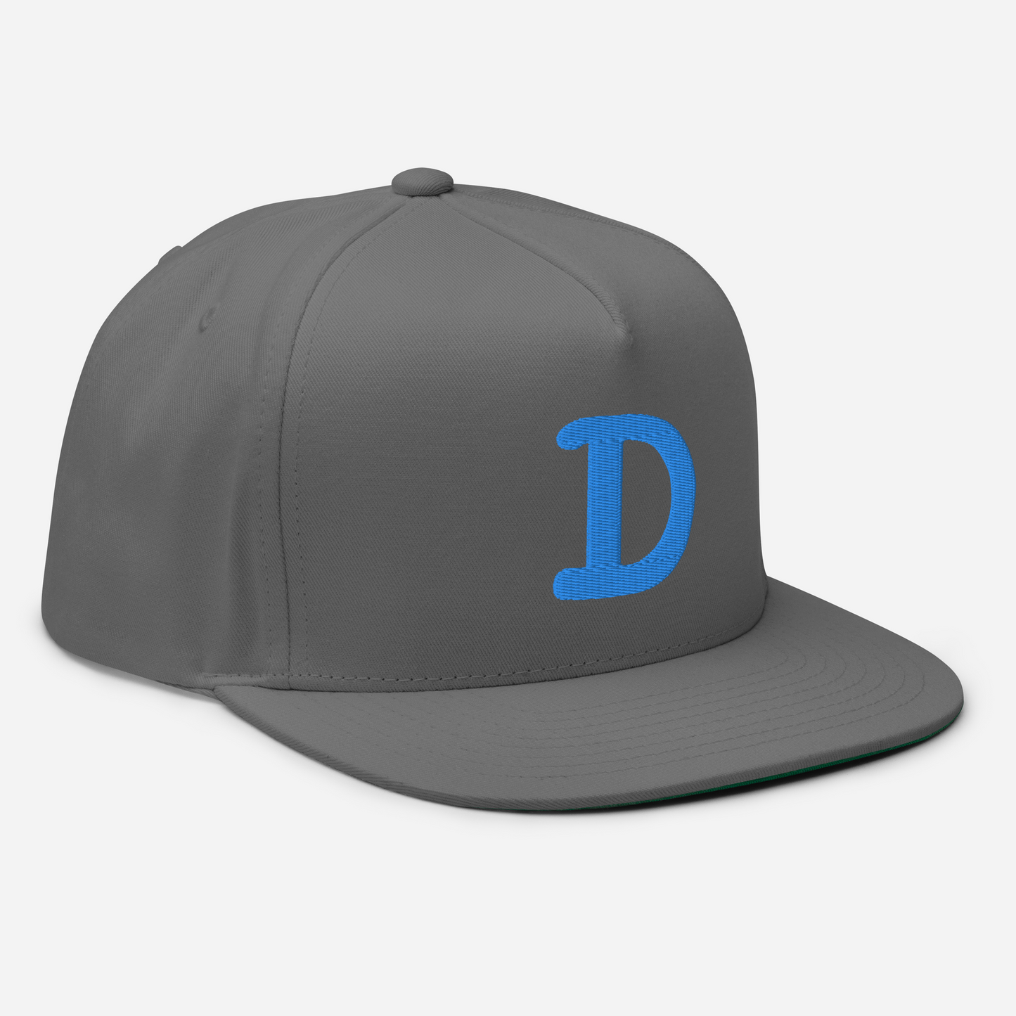 Detroit 'Old French D' Flat Bill Snapback | Azure Embroidery