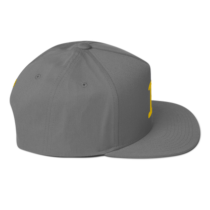 Detroit 'Old French D' Flat Bill Snapback (w/ Side Design) | Gold Embroidery