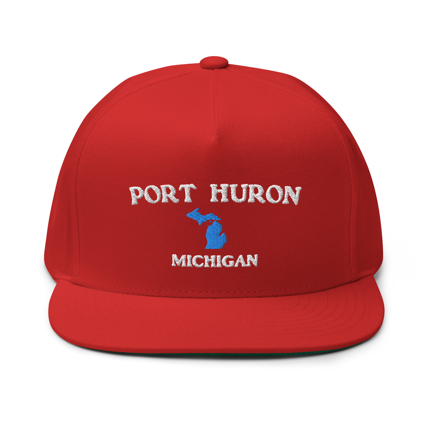 'Port Huron Michigan' Flat Bill Snapback (w/ Michigan Outline)