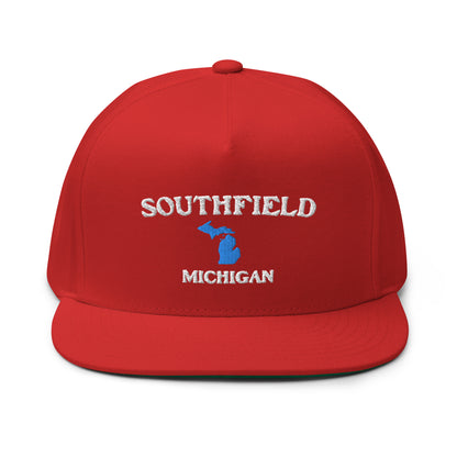 'Southfield Michigan' Flat Bill Snapback (w/ Michigan Outline)