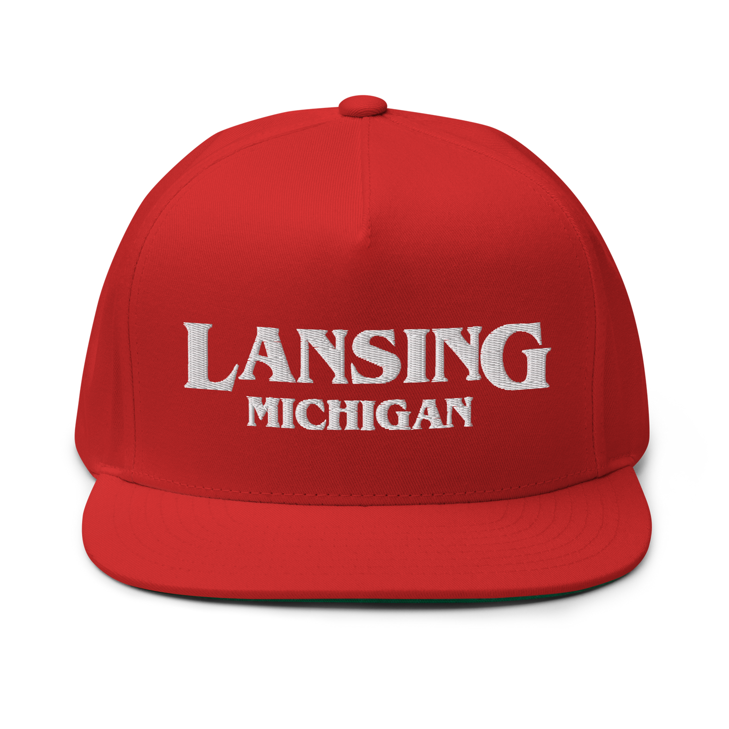 'Lansing Michigan' Flat Bill Snapback (1980s Drama Parody)