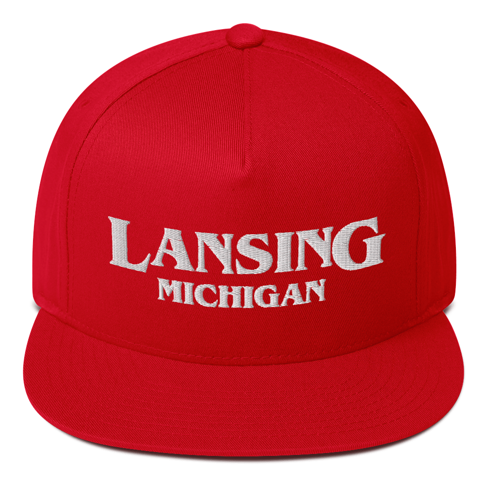 'Lansing Michigan' Flat Bill Snapback (1980s Drama Parody)