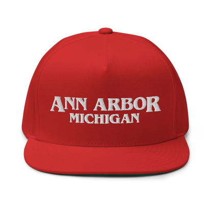 'Ann Arbor Michigan' Flat Bill Snapback (1980s Drama Parody)