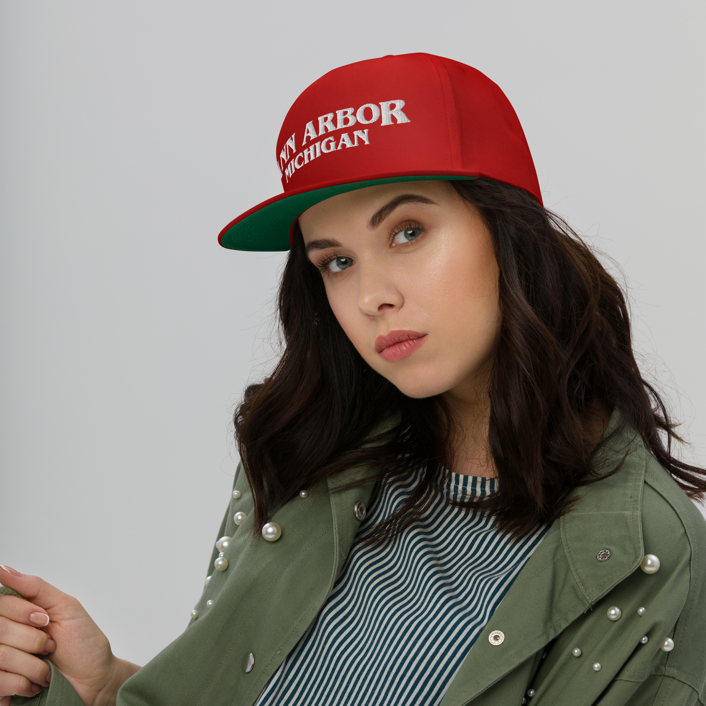 'Ann Arbor Michigan' Flat Bill Snapback (1980s Drama Parody)