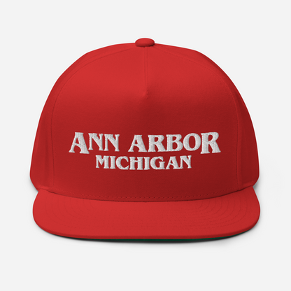 'Ann Arbor Michigan' Flat Bill Snapback (1980s Drama Parody)