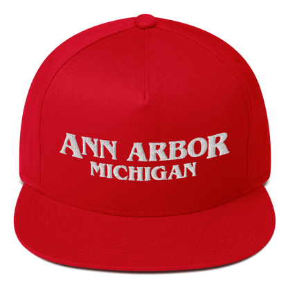 'Ann Arbor Michigan' Flat Bill Snapback (1980s Drama Parody)