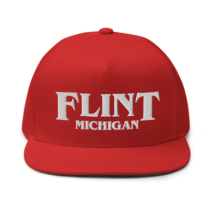 'Flint Michigan' Flat Bill Snapback (1980s Drama Parody)