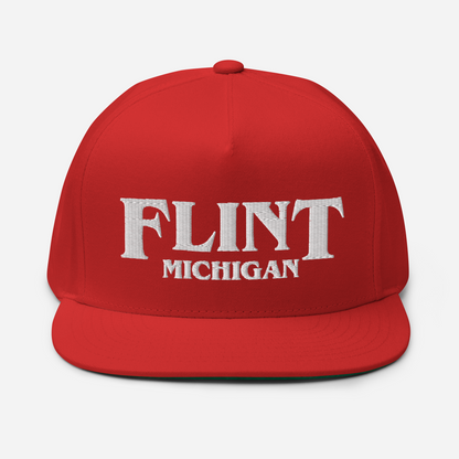 'Flint Michigan' Flat Bill Snapback (1980s Drama Parody)