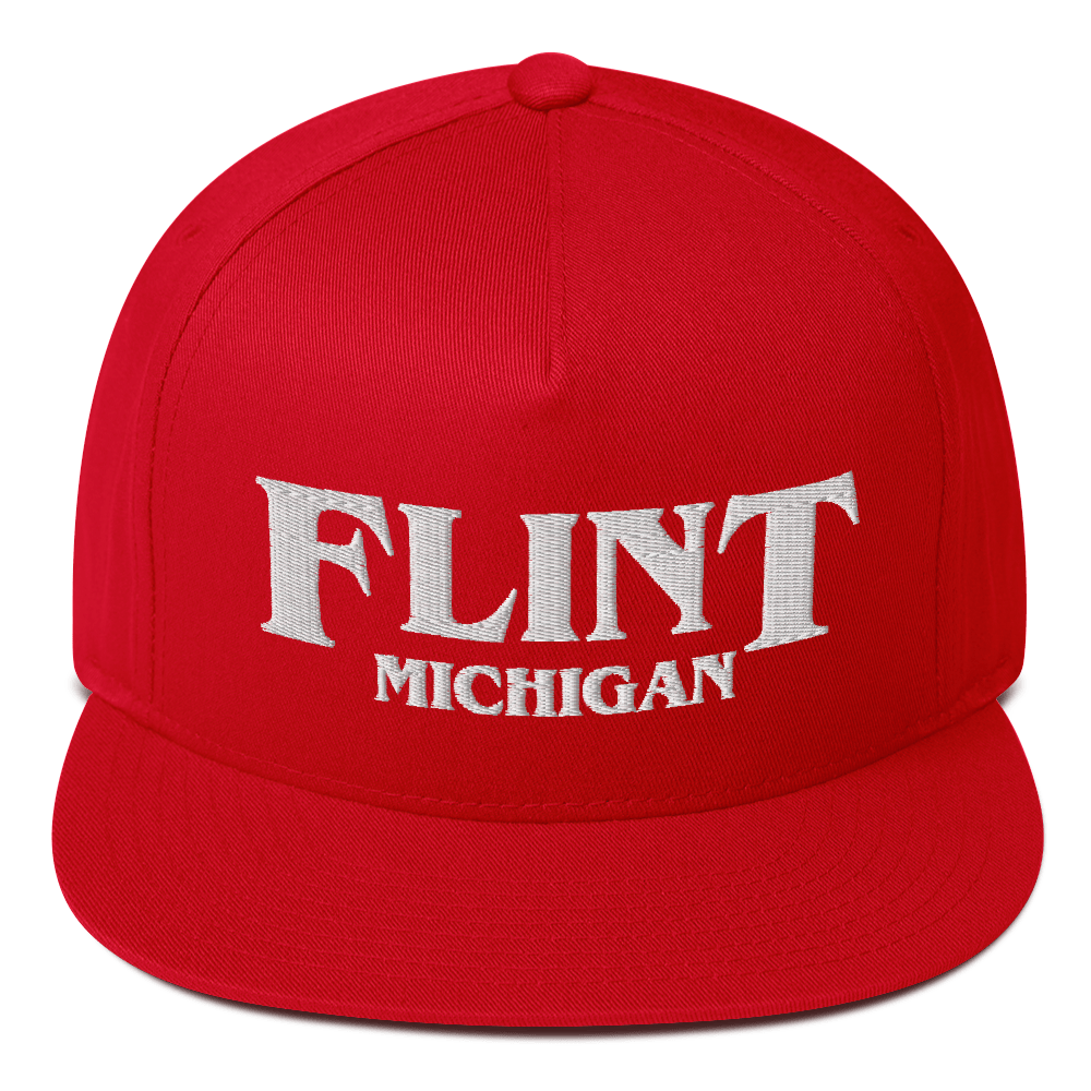 'Flint Michigan' Flat Bill Snapback (1980s Drama Parody)