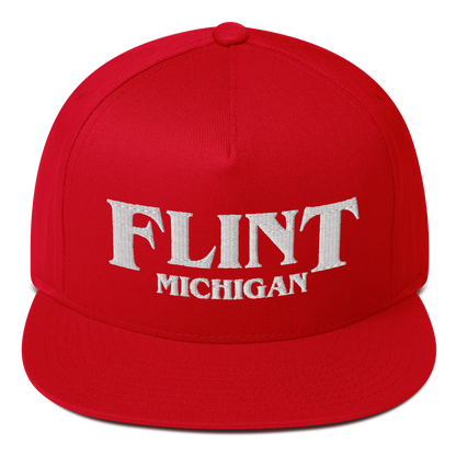 'Flint Michigan' Flat Bill Snapback (1980s Drama Parody)