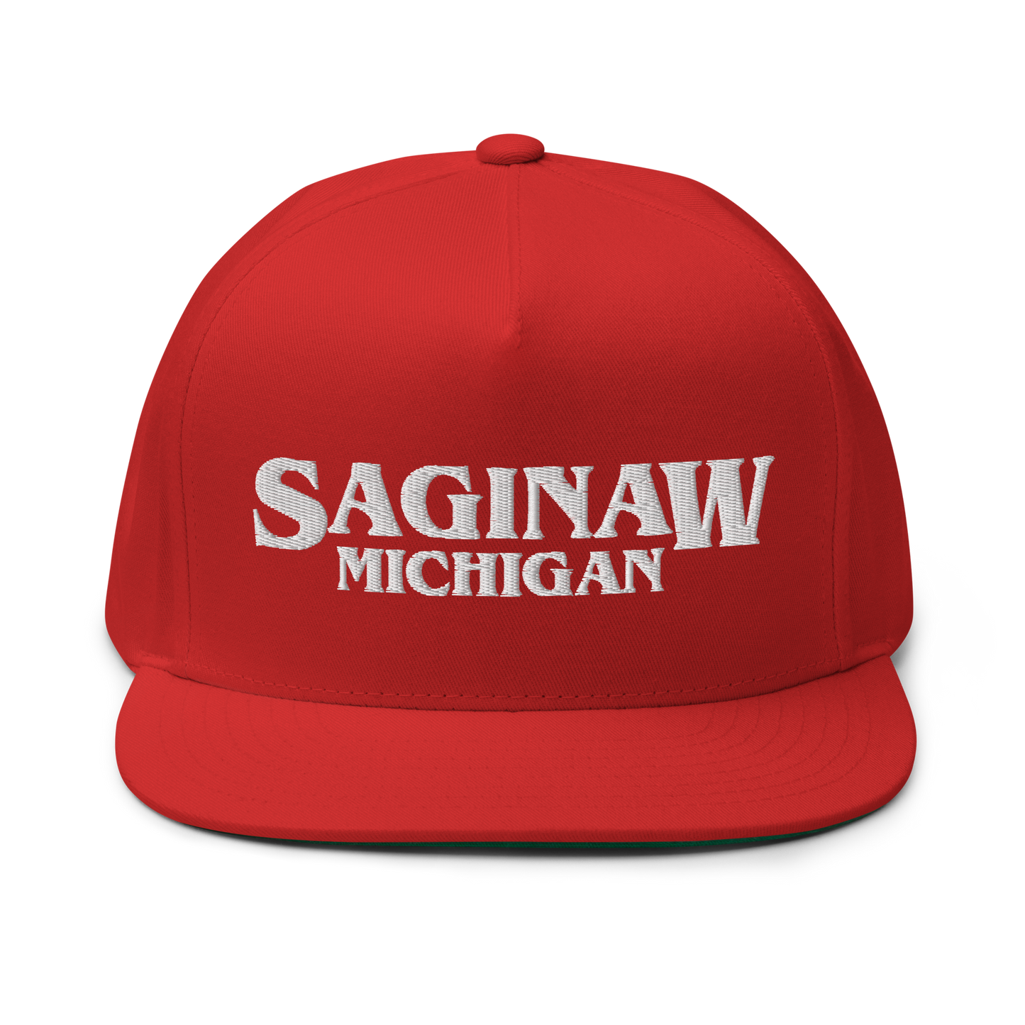 'Saginaw Michigan' Flat Bill Snapback (1980s Drama Parody)