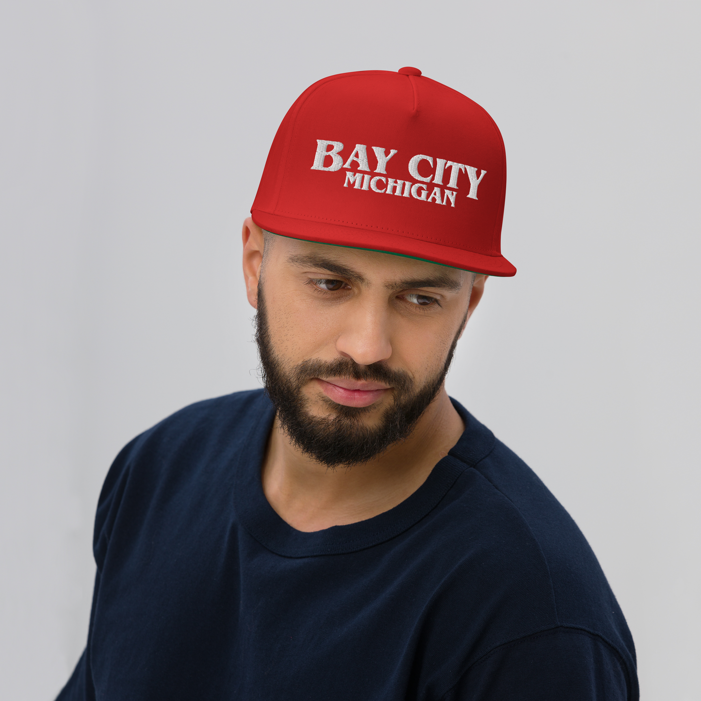 'Bay City Michigan' Flat Bill Snapback (1980s Drama Parody)