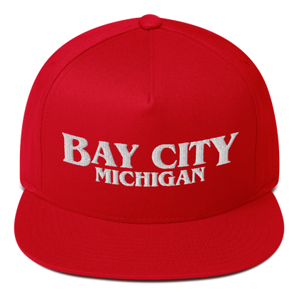 'Bay City Michigan' Flat Bill Snapback (1980s Drama Parody)