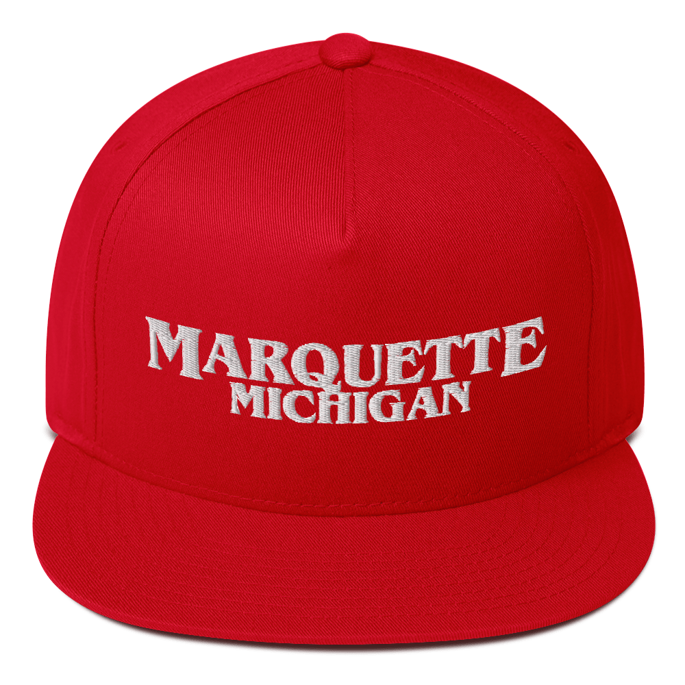 'Marquette Michigan' Flat Bill Snapback (1980s Drama Parody)