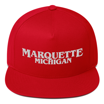 'Marquette Michigan' Flat Bill Snapback (1980s Drama Parody)