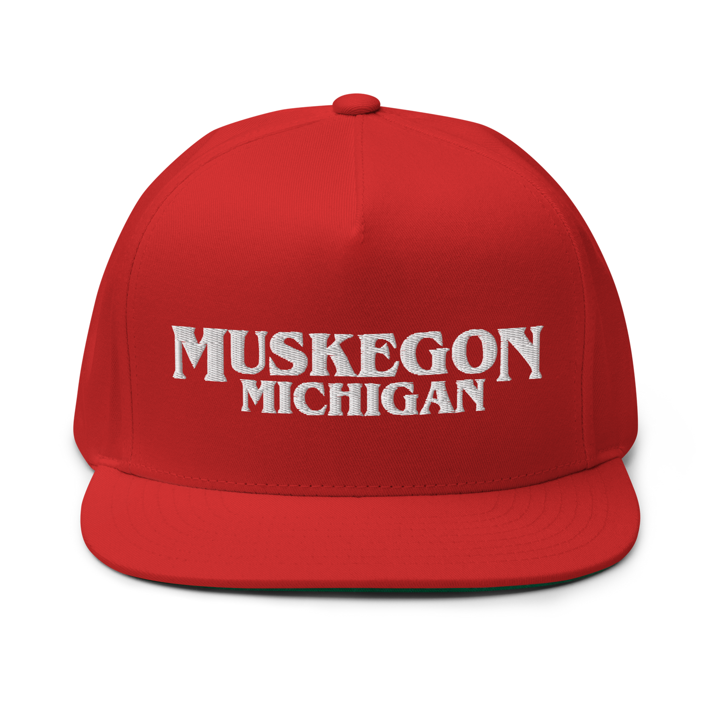 'Muskegon Michigan' Flat Bill Snapback (1980s Drama Parody)