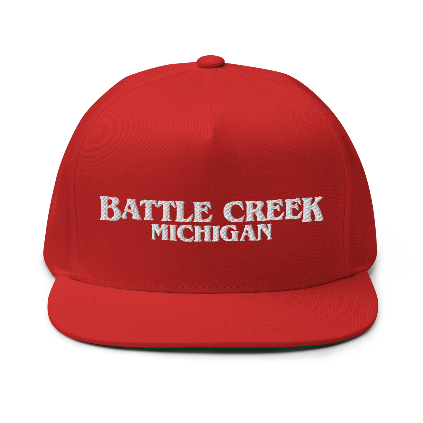 'Battle Creek Michigan' Flat Bill Snapback (1980s Drama Parody)