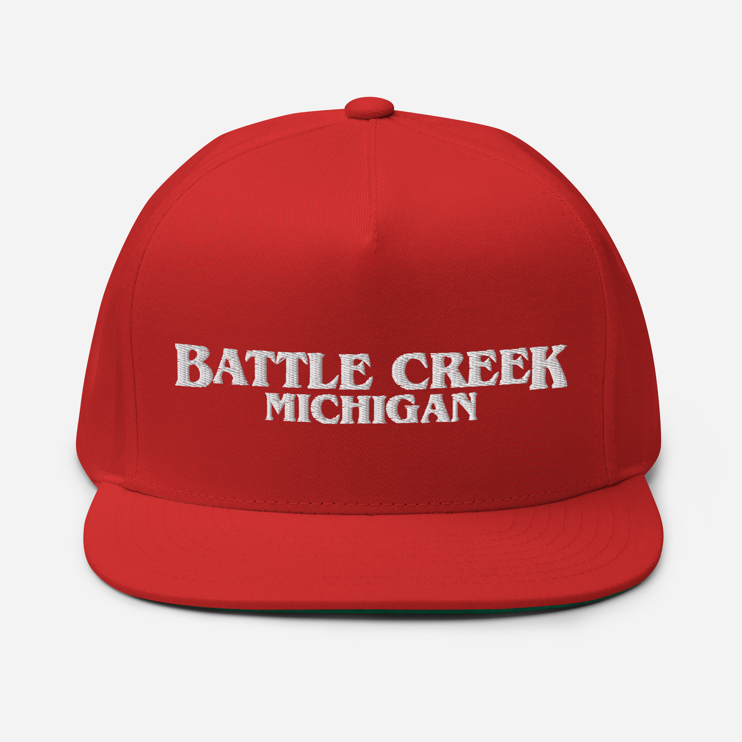 'Battle Creek Michigan' Flat Bill Snapback (1980s Drama Parody)