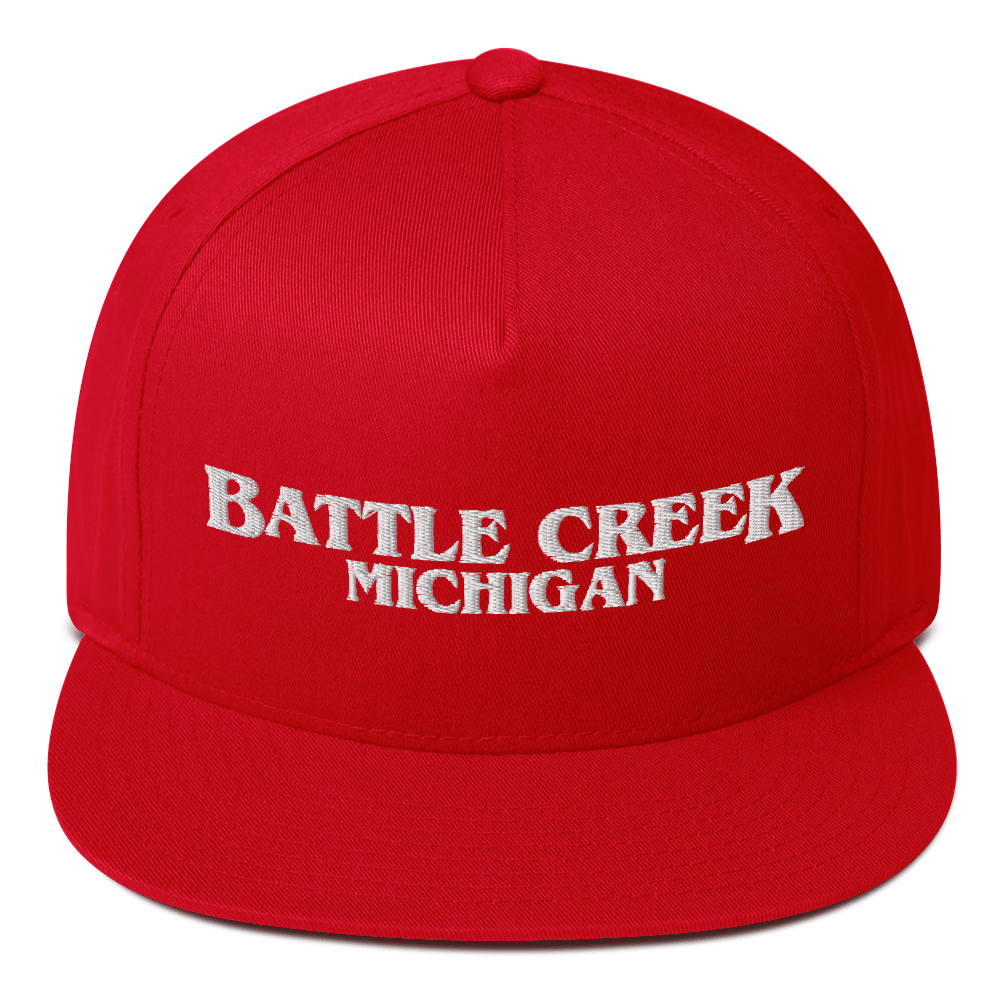 'Battle Creek Michigan' Flat Bill Snapback (1980s Drama Parody)