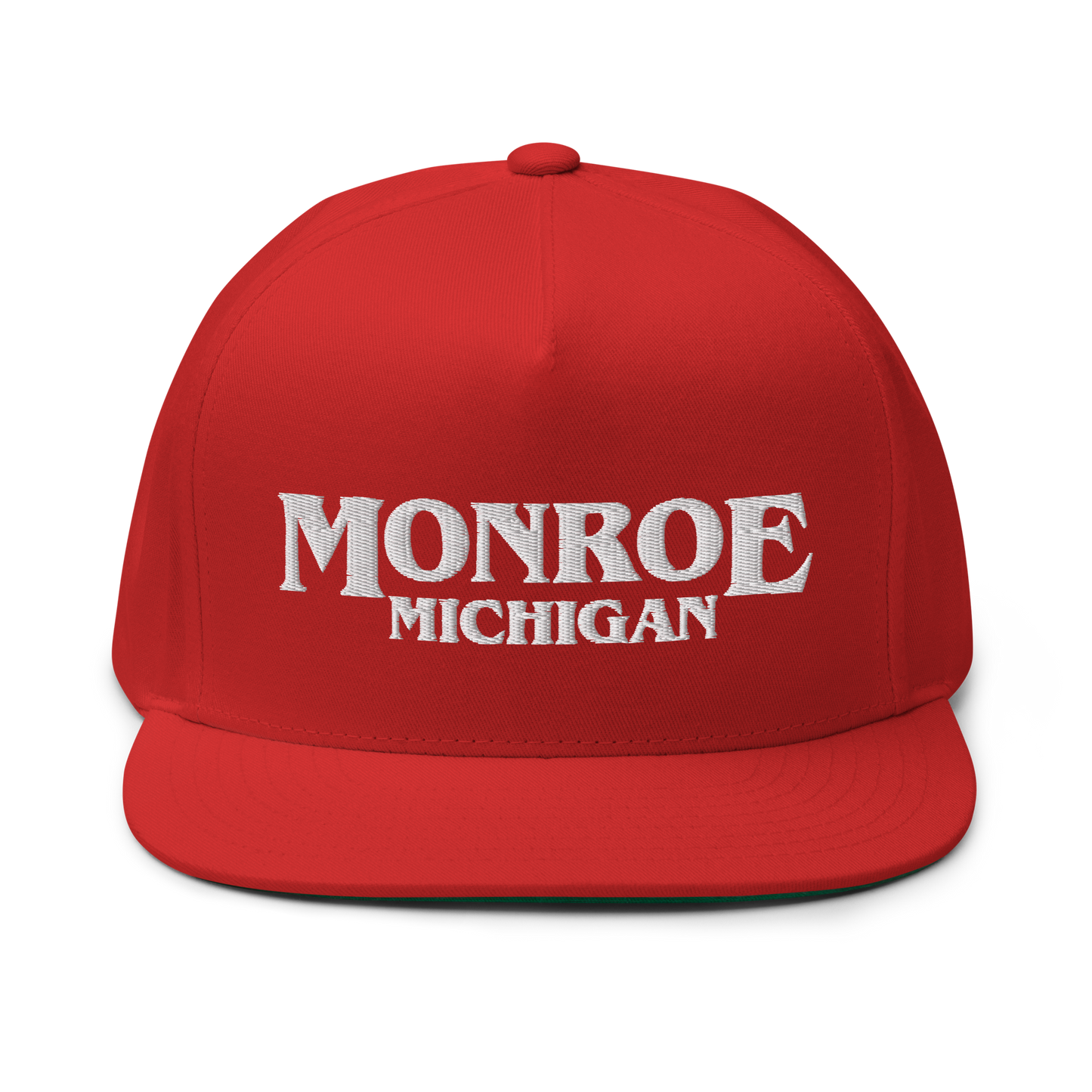 'Monroe Michigan' Flat Bill Snapback (1980s Drama Parody)