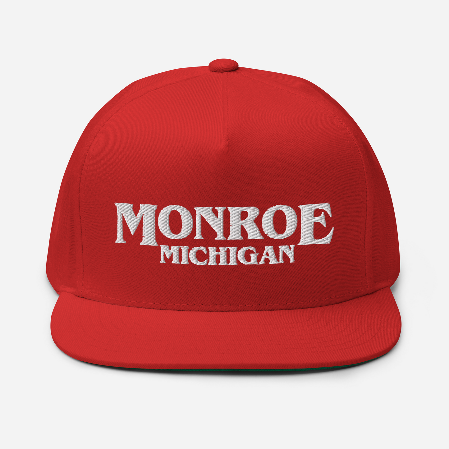 'Monroe Michigan' Flat Bill Snapback (1980s Drama Parody)