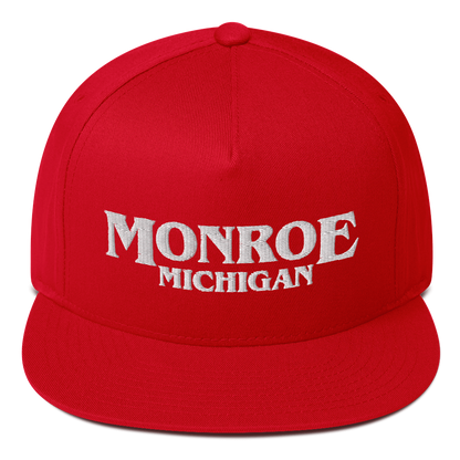 'Monroe Michigan' Flat Bill Snapback (1980s Drama Parody)