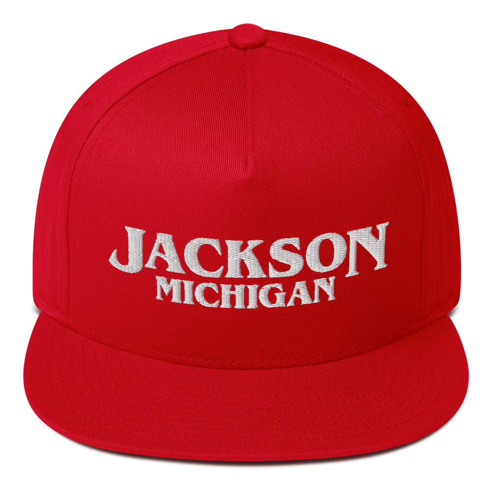 'Jackson Michigan' Flat Bill Snapback (1980s Drama Parody)