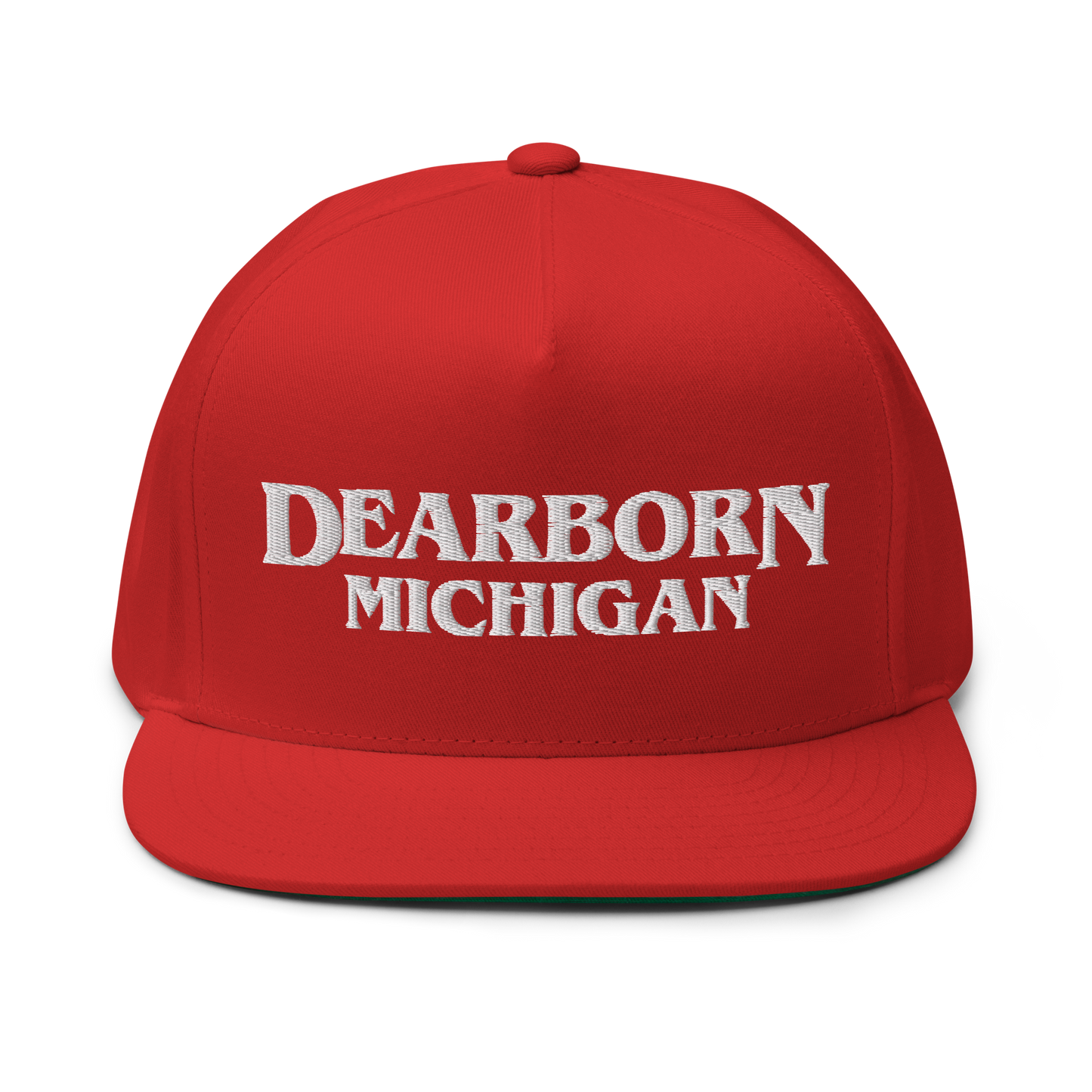 'Dearborn Michigan' Flat Bill Snapback (1980s Drama Parody)