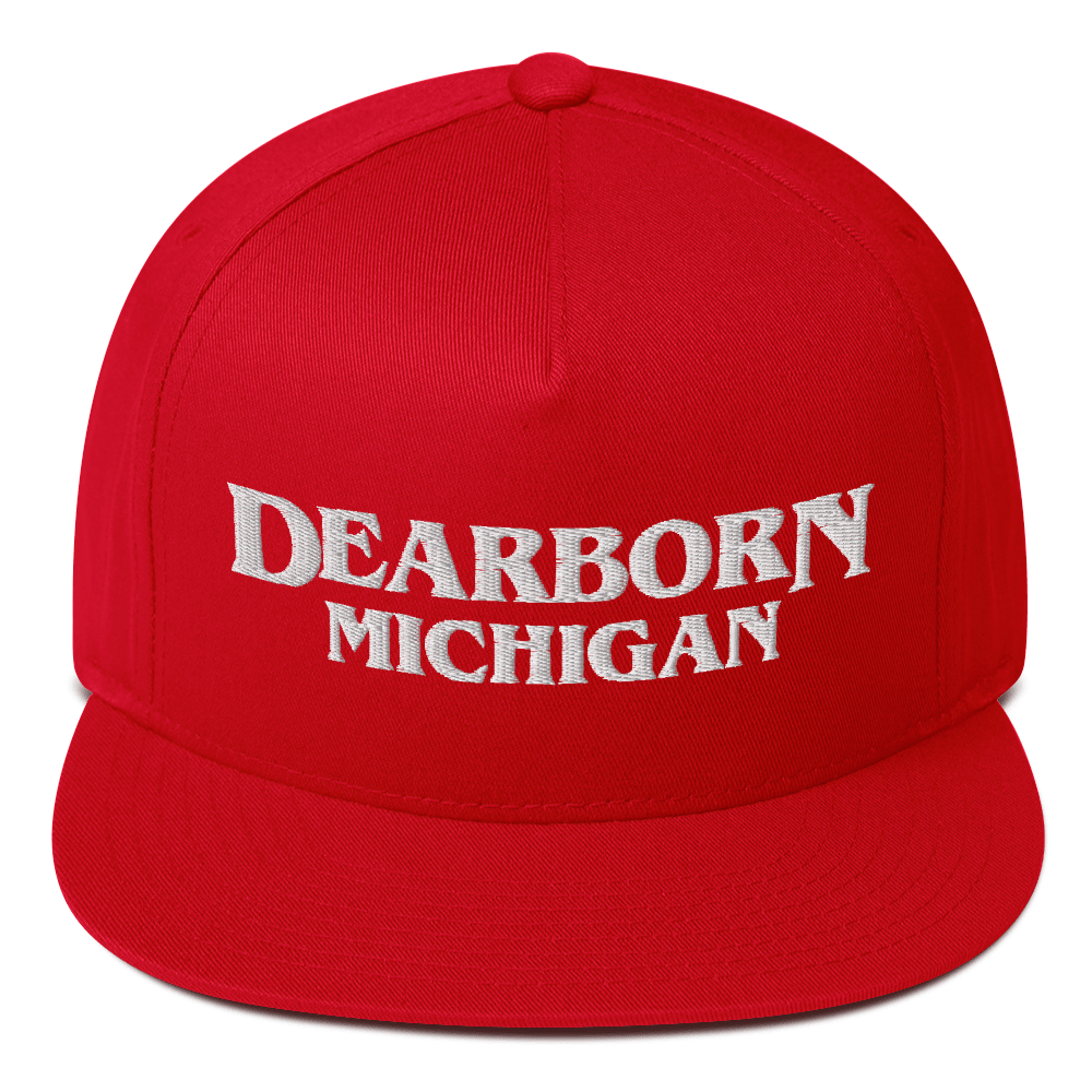 'Dearborn Michigan' Flat Bill Snapback (1980s Drama Parody)