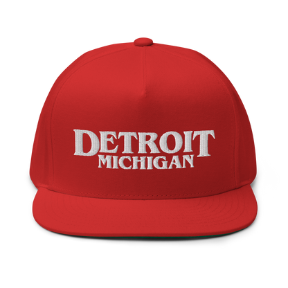 'Detroit Michigan' Flat Bill Snapback (1980s Drama Parody)