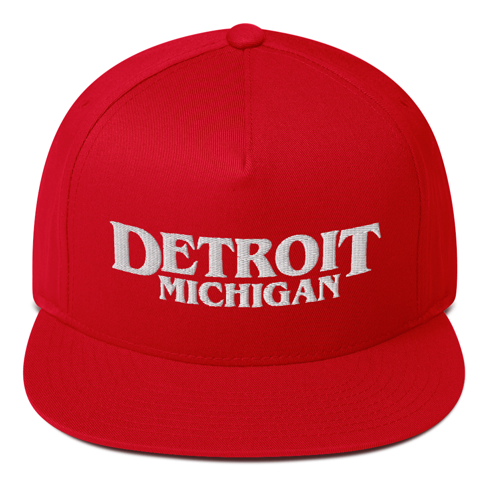 'Detroit Michigan' Flat Bill Snapback (1980s Drama Parody)